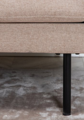 VENTURE DESIGN Zoom lnestol - brun polyester og sort stl