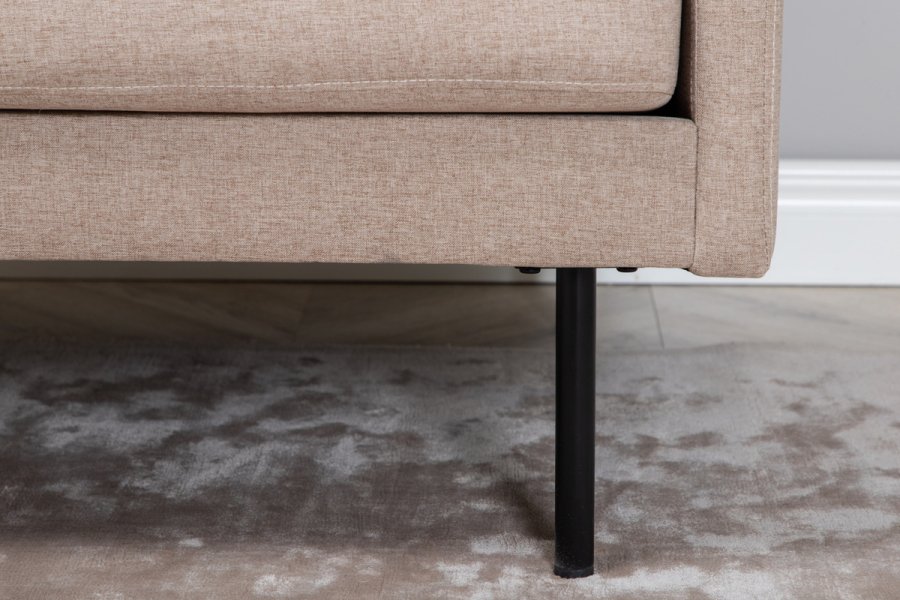 VENTURE DESIGN Zoom lnestol - brun polyester og sort stl