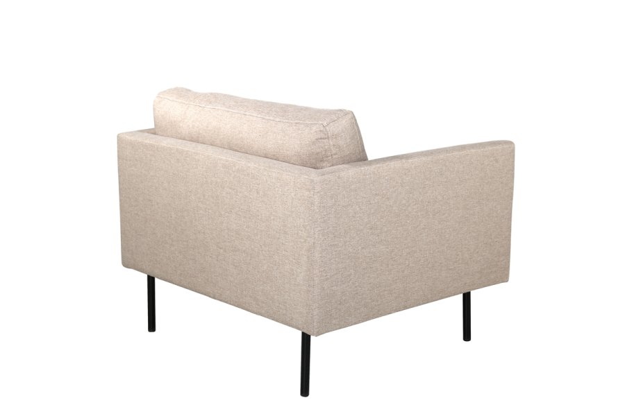 VENTURE DESIGN Zoom lnestol - brun polyester og sort stl