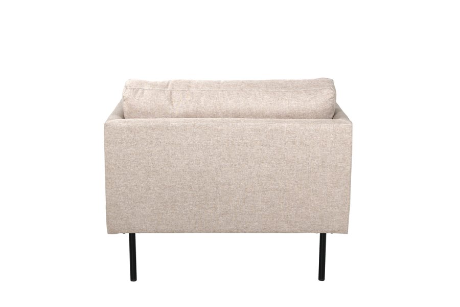 VENTURE DESIGN Zoom lnestol - brun polyester og sort stl