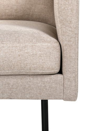 VENTURE DESIGN Zoom lnestol - brun polyester og sort stl