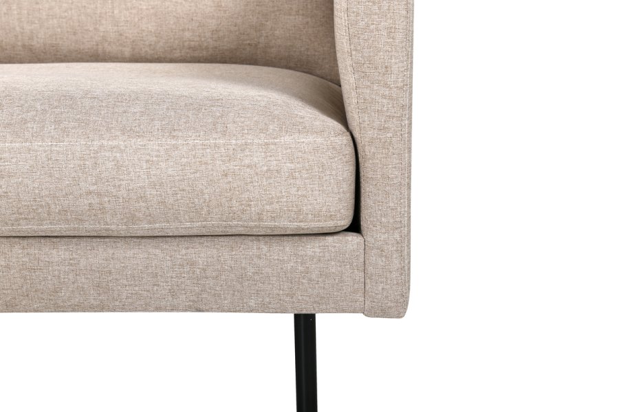 VENTURE DESIGN Zoom lnestol - brun polyester og sort stl