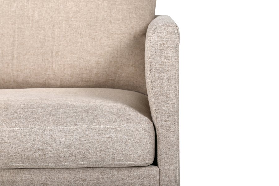 VENTURE DESIGN Zoom lnestol - brun polyester og sort stl