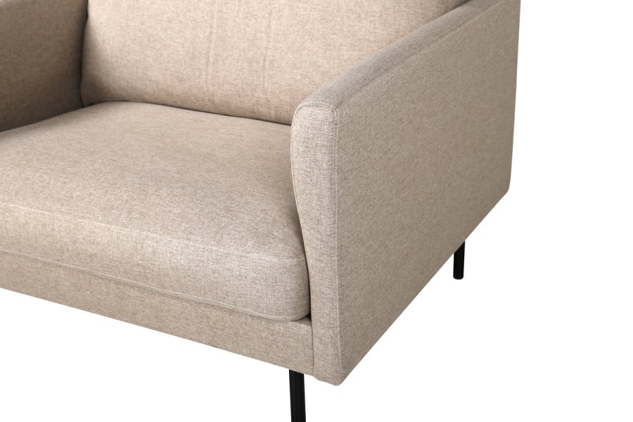 VENTURE DESIGN Zoom lnestol - brun polyester og sort stl