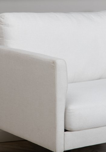 VENTURE DESIGN Zoom lnestol - beige polyester og sort stl