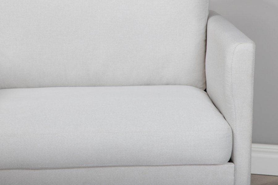 VENTURE DESIGN Zoom lnestol - beige polyester og sort stl