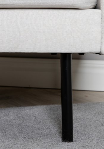 VENTURE DESIGN Zoom lnestol - beige polyester og sort stl