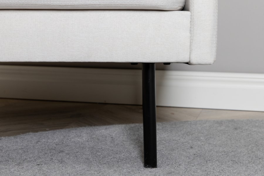 VENTURE DESIGN Zoom lnestol - beige polyester og sort stl