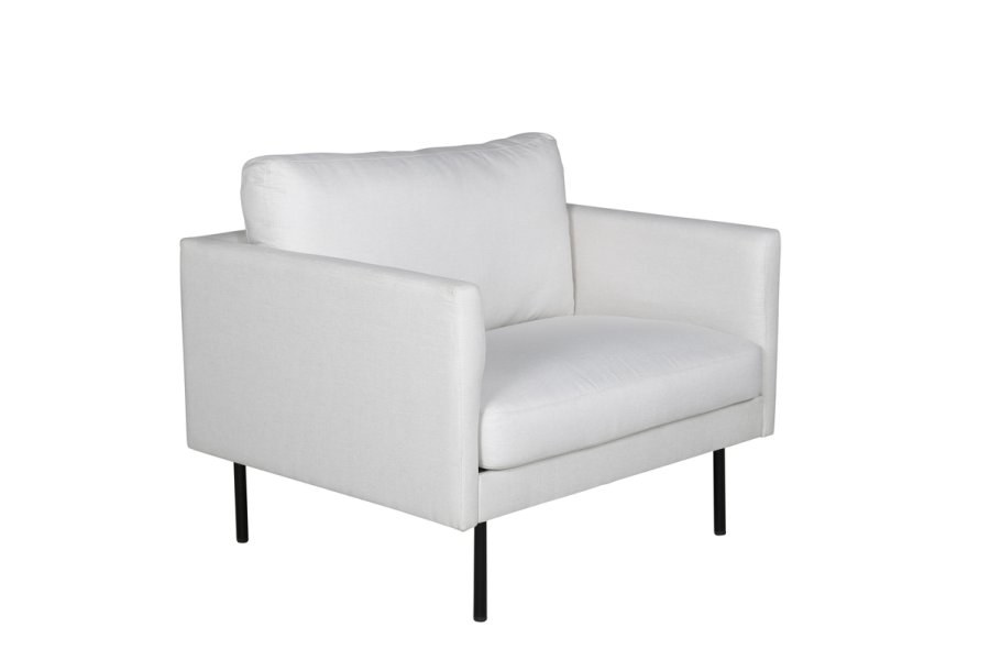 VENTURE DESIGN Zoom lnestol - beige polyester og sort stl