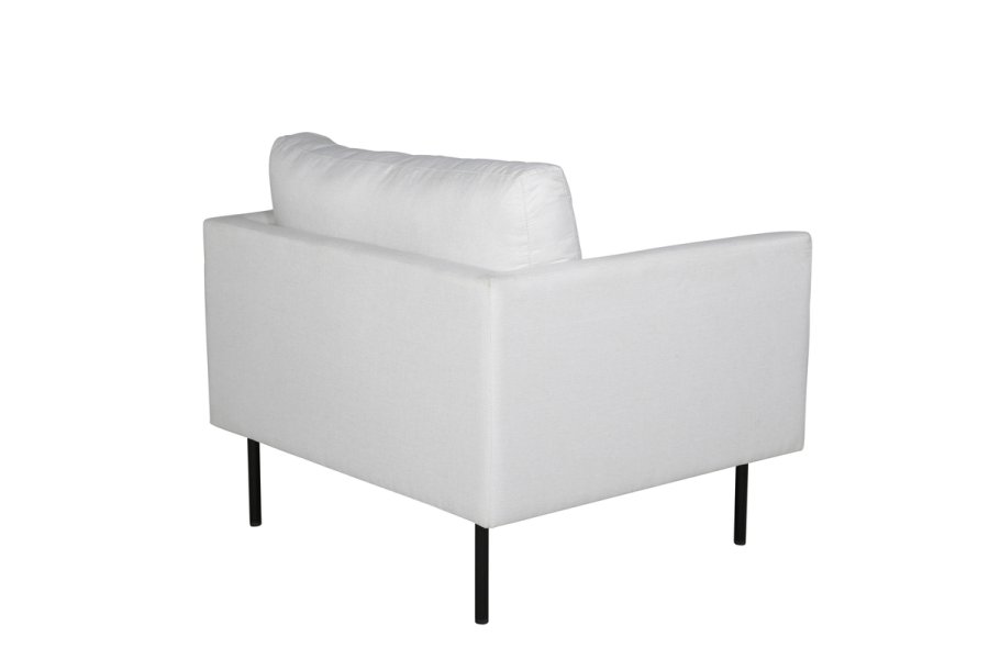 VENTURE DESIGN Zoom lnestol - beige polyester og sort stl