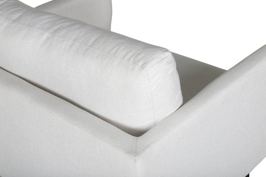 VENTURE DESIGN Zoom lnestol - beige polyester og sort stl