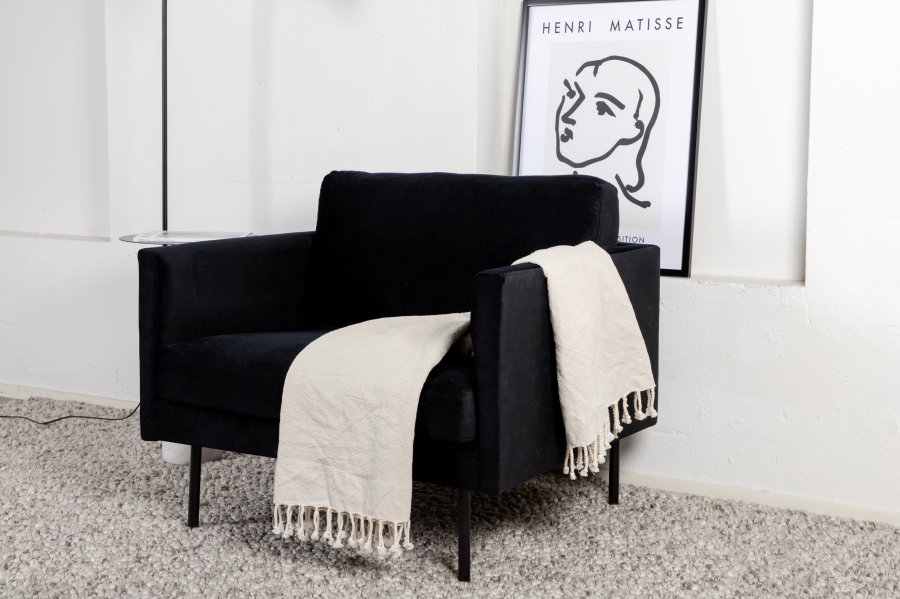 VENTURE DESIGN Zoom lnestol - sort fljl og sort stl