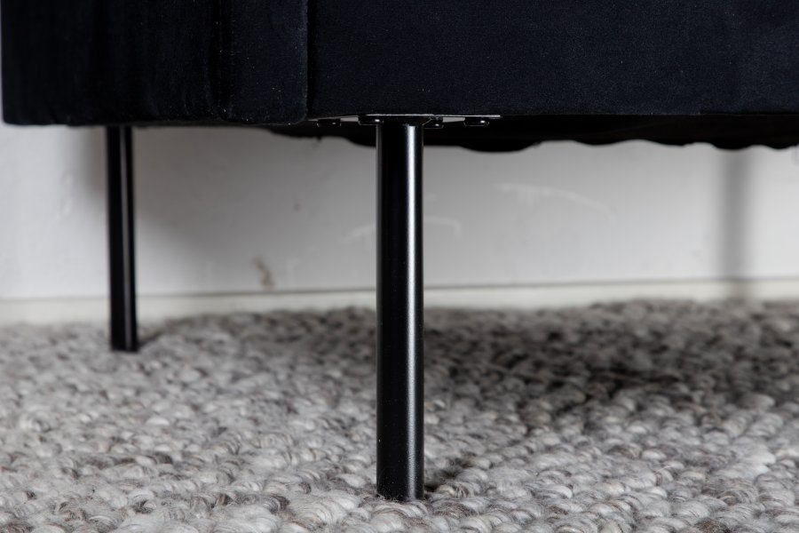 VENTURE DESIGN Zoom lnestol - sort fljl og sort stl