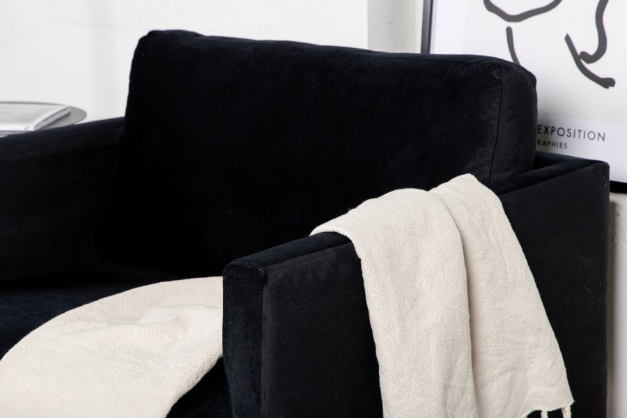 VENTURE DESIGN Zoom lnestol - sort fljl og sort stl