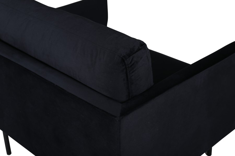 VENTURE DESIGN Zoom lnestol - sort fljl og sort stl