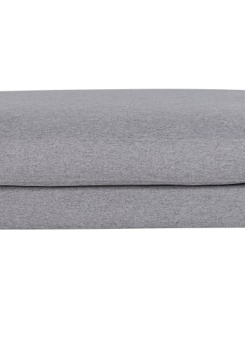 VENTURE DESIGN Zoom puf, rektangulr - gr polyester og sort stl (85x64)