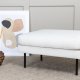 VENTURE DESIGN Zoom puf, rektangulr - beige polyester og sort stl (85x64)