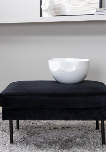 VENTURE DESIGN Zoom puf, rektangulr - sort fljl og sort stl (85x64)