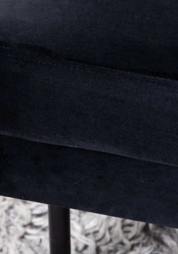 VENTURE DESIGN Zoom puf, rektangulr - sort fljl og sort stl (85x64)