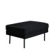 VENTURE DESIGN Zoom puf, rektangulr - sort fljl og sort stl (85x64)