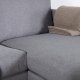 VENTURE DESIGN Zoom U-sofa - gr polyester og og sort stl