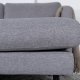 VENTURE DESIGN Zoom U-sofa - gr polyester og og sort stl