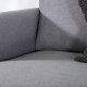 VENTURE DESIGN Zoom U-sofa - gr polyester og og sort stl