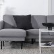 VENTURE DESIGN Zoom U-sofa - gr polyester og og sort stl