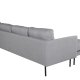 VENTURE DESIGN Zoom U-sofa - gr polyester og og sort stl