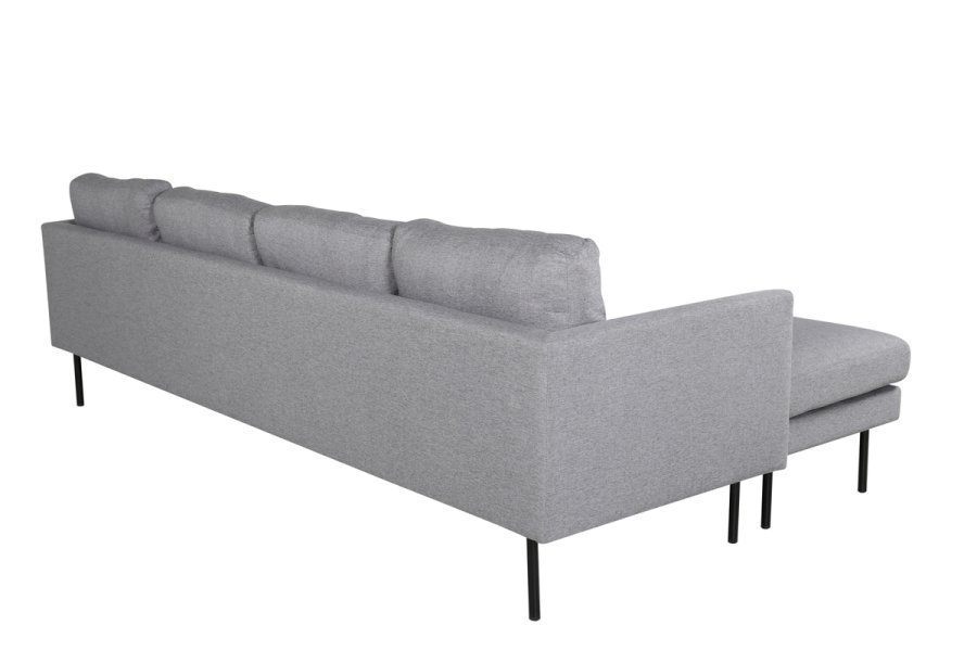 VENTURE DESIGN Zoom U-sofa - gr polyester og og sort stl