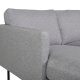 VENTURE DESIGN Zoom U-sofa - gr polyester og og sort stl