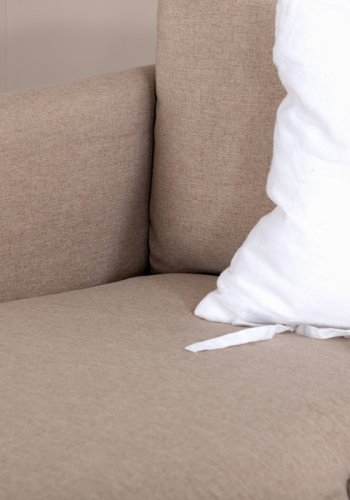 VENTURE DESIGN Zoom U-sofa - brun polyester og sort stl