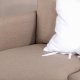 VENTURE DESIGN Zoom U-sofa - brun polyester og sort stl