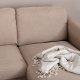 VENTURE DESIGN Zoom U-sofa - brun polyester og sort stl