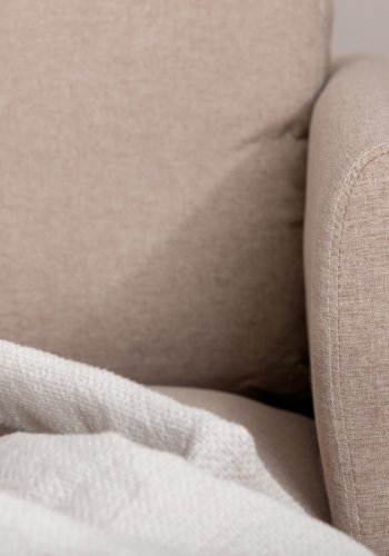 VENTURE DESIGN Zoom U-sofa - brun polyester og sort stl