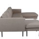 VENTURE DESIGN Zoom U-sofa - brun polyester og sort stl