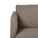 VENTURE DESIGN Zoom U-sofa - brun polyester og sort stl