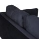 VENTURE DESIGN Zoom U-sofa - sort fljl og sort stl