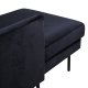 VENTURE DESIGN Zoom U-sofa - sort fljl og sort stl