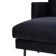 VENTURE DESIGN Zoom U-sofa - sort fljl og sort stl