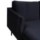 VENTURE DESIGN Zoom U-sofa - sort fljl og sort stl