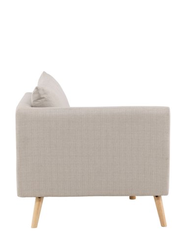 VENTURE DESIGN Tacoma 2 pers. sofa - beige stof og natur gummitr