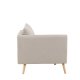 VENTURE DESIGN Tacoma 2 pers. sofa - beige stof og natur gummitr