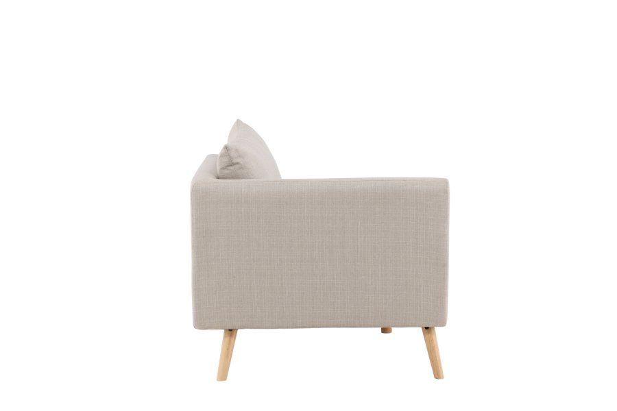 VENTURE DESIGN Tacoma 2 pers. sofa - beige stof og natur gummitr