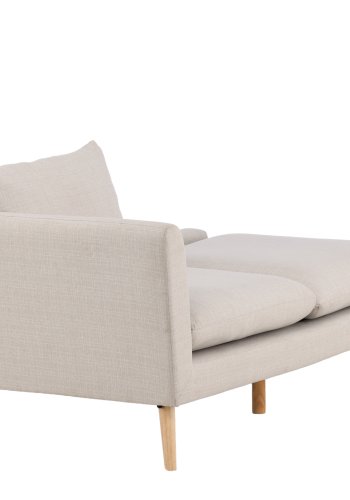 VENTURE DESIGN Tacoma 2 pers. sofa - beige stof og natur gummitr