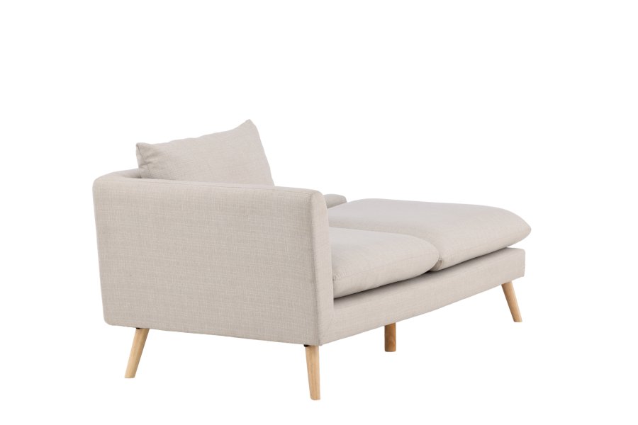 VENTURE DESIGN Tacoma 2 pers. sofa - beige stof og natur gummitr