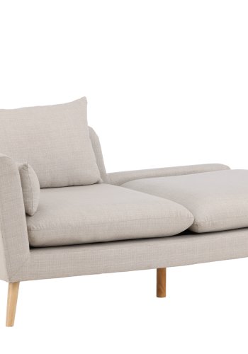 VENTURE DESIGN Tacoma 2 pers. sofa - beige stof og natur gummitr