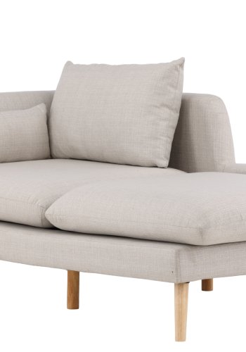 VENTURE DESIGN Tacoma 2 pers. sofa - beige stof og natur gummitr