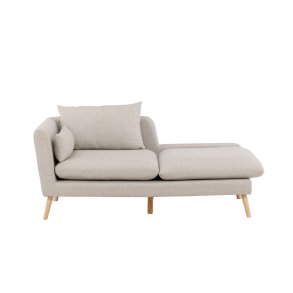 VENTURE DESIGN Tacoma 2 pers. sofa - beige stof og natur gummitr