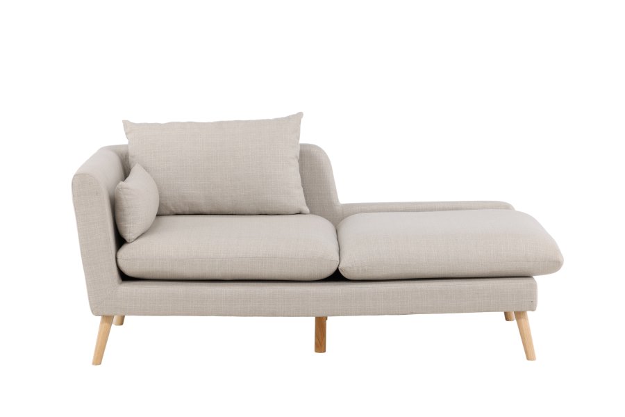 VENTURE DESIGN Tacoma 2 pers. sofa - beige stof og natur gummitr